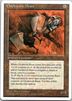 Magic the Gathering LP Clockwork Beast Core Set 4th Edition MTG Free Shipping! - Image 1