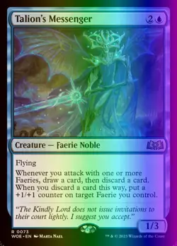MTG Talion's Messenger (73p/200) Wilds of Eldraine Promos LP FOIL - Image 1
