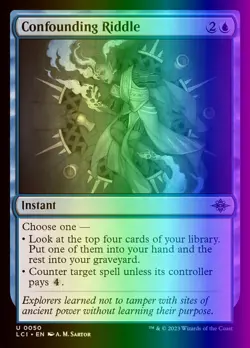 MTG Confounding Riddle (50/491) The Lost Caverns of Ixalan NM FOIL - Image 1