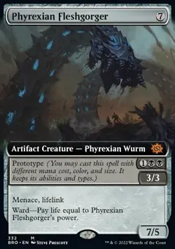 MTG Magic the Gathering Phyrexian Fleshgorger (332/416) The Brothers' War LP - Image 1
