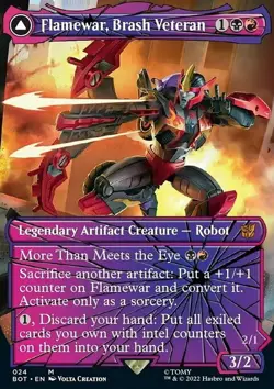 MTG Magic the Gathering Flamewar, Brash Veteran (24/60) Transformers NM - Image 1