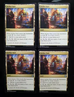 4x Aether Hub - Kaladesh Uncommon Land - MTG NM - Image 1