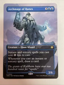 Archmage of Runes (Borderless) Foundations Rare #0304 - Image 1