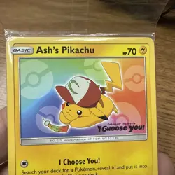 POKEMON SEALED ASH'S PIKACHU SM108 I CHOOSE YOU MOVIE PROMO NM/NM+ POKEMON TCG - Image 2