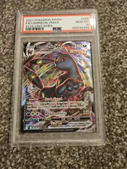 2021 Pokemon SWSH Evolving Skies Umbreon VMAX Card 95/203 PSA 10 - Image 1