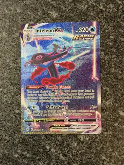 Pokemon TCG Inteleon VMAX Fusion Strike Holo Card 266/264 Secret Rare - Image 1