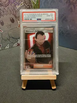 Pokemon TCG Giovanni's Exile Trainer Full Art 67/68 Hidden Fates PSA 10 - Image 1