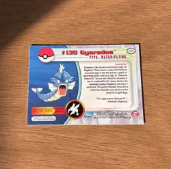 Gyarados #130 - Pokemon Topps Card TV Animation Series 3 - Non Holo - Blue Logo - Image 2