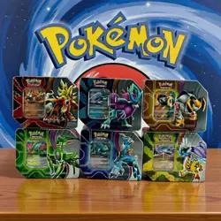 6 Pokemon TCG Tins 5 Packs Each, FACTORY SEALED. Same Day Ship! - Image 1