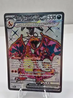 Charizard ex 215/197 SV03: Obsidian Flames Holo Full Art Ultra Rare Pokemon NM - Image 1