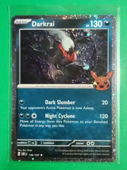 Pokemon TCG Halloween Trick Or Trade 2024 Darkrai #136/197 Cosmos Rare - Image 1