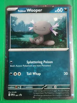 Pokemon TCG Scarlet & Violet Black Star Promo Paldean Wooper #41 Rare Cosmos - Image 1