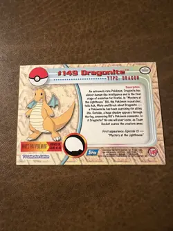 Dragonite 2000 Topps Pokemon TV Animation Edition Series 3 Non Holo #149 LP - Image 2