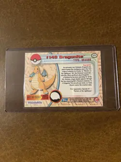 Dragonite 2000 Topps Pokemon TV Animation Edition Series 3 Non Holo #149 LP - Image 3