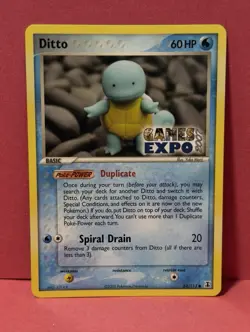 RARE DITTO (Squirtle) Pokemon Card - 64/113 - 2007 Games Expo Stamped Promo NM - Image 1