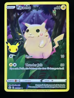 Pokemon TCG Celebrations Pikachu Holo Rare Full Art 005/025 - Image 1