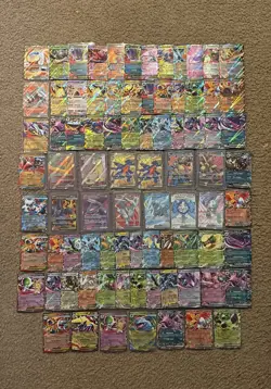(83) Pokemon Full Art Ultra Rare Ex Lot- Cynthia’s Garchomp/Rockets Moltres +++ - Image 1