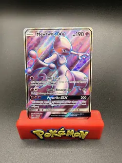 Pokemon Mewtwo GX TCG Full Art Ultra Rare Holo Card 72/73 Shining Legends NM - Image 1
