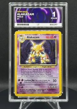 🧠 Pokemon TCG – Alakazam 1/102 – Base Set (1999) – Holo Rare – ACE 1 - Image 1