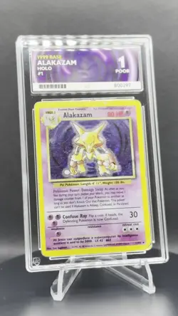 🧠 Pokemon TCG – Alakazam 1/102 – Base Set (1999) – Holo Rare – ACE 1 - Image 2