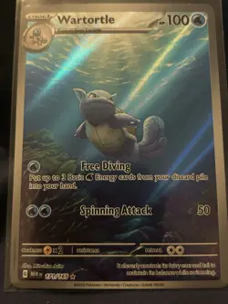 Pokemon Card Wartortle 171/165 Sv 151 Illustration Rare English - Image 1