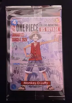 One Piece Monkey D. Luffy US Voyage College Basketball Promo Card SEALED - Image 4