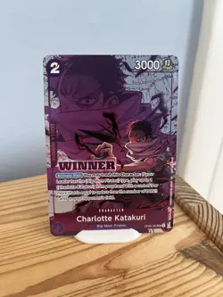 One Piece Charlotte Katakuri Winner Card, Vol. 3 Promo English Foil 062 Purple - Image 1