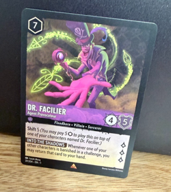 Disney Lorcana TCG -The First Chapter Dr. Facilier Agent Provocateur Rare 37/204 - Image 1