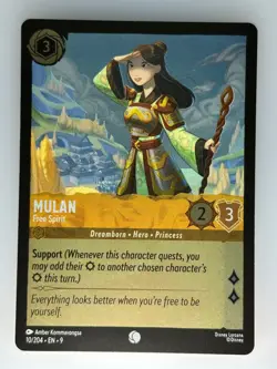 Disney Lorcana Mulan - Free Spirit | FOIL | Fabled #10/204 NM - Image 1