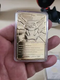 Pokemon Pikachu 23K Gold Plated Trading Card 1999 Burger King Limited Edition - Image 3