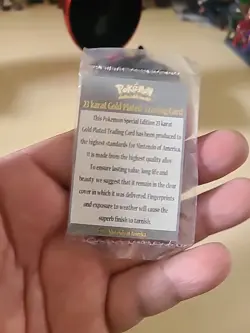 Pokemon Pikachu 23K Gold Plated Trading Card 1999 Burger King Limited Edition - Image 5
