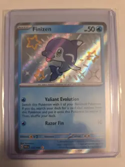 Finizen Holo Pokemon TCG Card Paldean Fates Baby Shiny Rare SV 123/091 - Image 1