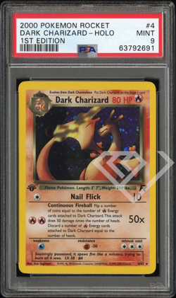 Pokemon Card Dark Charizard 4/82 Holo - Team Rocket 1st Edition PSA 9 English - Image 1
