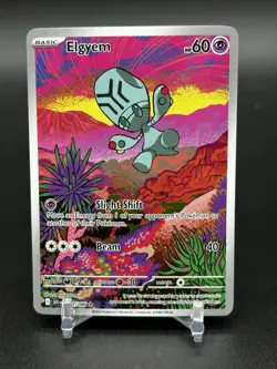 Pokemon TCG Elgyem Card Illustration Rare Sv: Black Bolt 120/086 NM Condition - Image 1