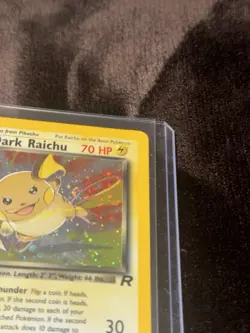 Pokemon Dark Raichu Holo TCG Card 83/82 1st Edition Secret Rare 2000 SWIRL - Image 2