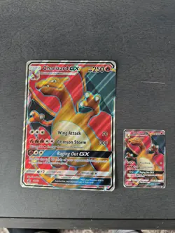 Pokemon Charizard GX - SM60 - Promo & (full art holo) Jumbo and Original card - Image 1