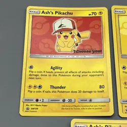Ash's Pikachu Collectible “I Choose You!” Card Set of 3 SM109, SM111, SM114 - Image 2