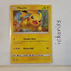 Pokemon Pikachu Promo Holo SM76 Basic Card SM Set HP70 2017 - Image 1