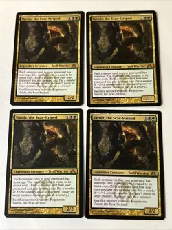 Varolz The Scar Striped X4 Dragons Maze Ex Condition See Pics Front Back - Image 1
