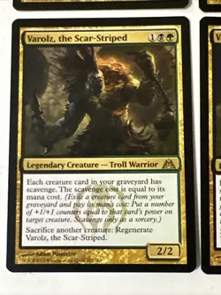 Varolz The Scar Striped X4 Dragons Maze Ex Condition See Pics Front Back - Image 3