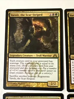 Varolz The Scar Striped X4 Dragons Maze Ex Condition See Pics Front Back - Image 4