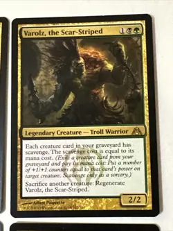 Varolz The Scar Striped X4 Dragons Maze Ex Condition See Pics Front Back - Image 5