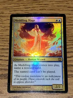 Meddling Mage FOIL Alara Reborn Rare NM WHITE/BLUE BORDER TCG - Image 1