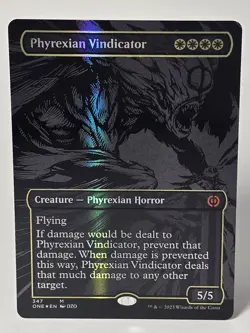 Phyrexian Vindicator (Oil Slick Raised Foil) Phyrexia: All Will Be One Foil - Image 4