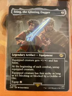 Sting, Glinting Dagger (Borderless) 409 MTG Lord of the Rings NM Pack Fresh - Image 1