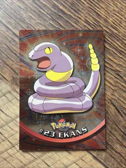 1999 Pokemon TV Animation Edition Series 1 #23 EKANS Holo Foil Black Logo - Image 1