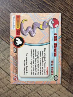 1999 Pokemon TV Animation Edition Series 1 #23 EKANS Holo Foil Black Logo - Image 2