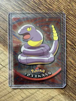1999 Pokemon TV Animation Edition Series 1 #23 EKANS Holo Foil Black Logo - Image 3