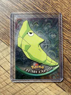 1999 Pokemon TV Animation Edition Series 1 #11 METAPOD Holo Foil Black Logo - Image 3