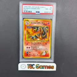 Blaine's Charizard Gym 2 Holo #6 Japanese PSA 8 - Image 1